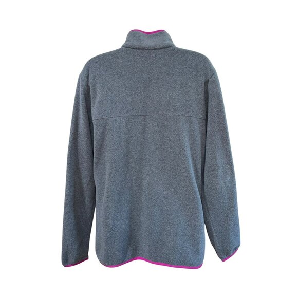 Columbia Womens Full-Zip Fleece Jacket L Gray & Pink Polyester *Like New* - Picture 3 of 7